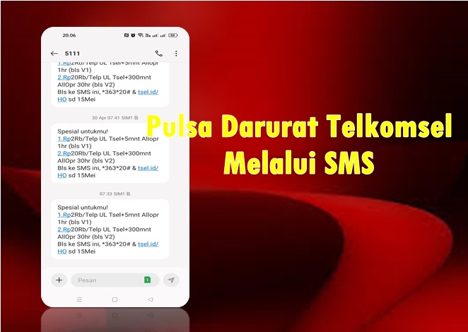 Melalui SMS - Beli Pulsa Bayar Nanti Telkomsel