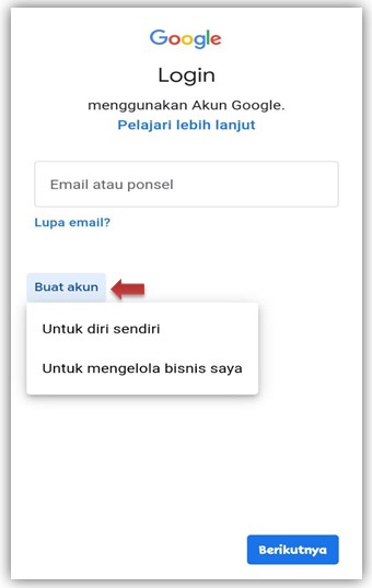 cara mendaftar akun Gmail
