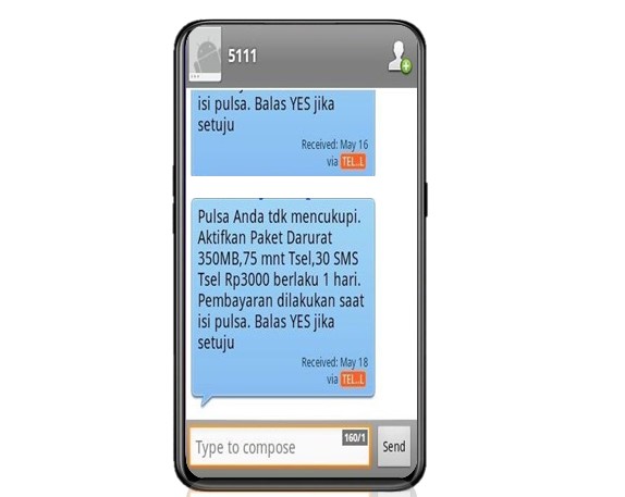 Pinjam Pulsa 20 Ribu Telkomsel Melalui SMS