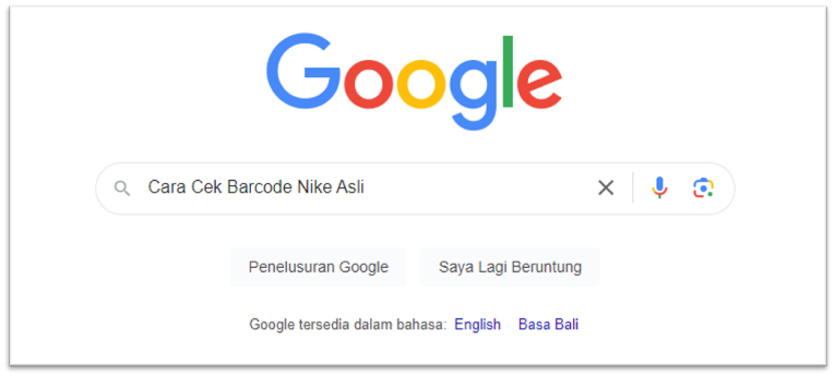 Cara Cek Barcode Nike Asli Melalui Google