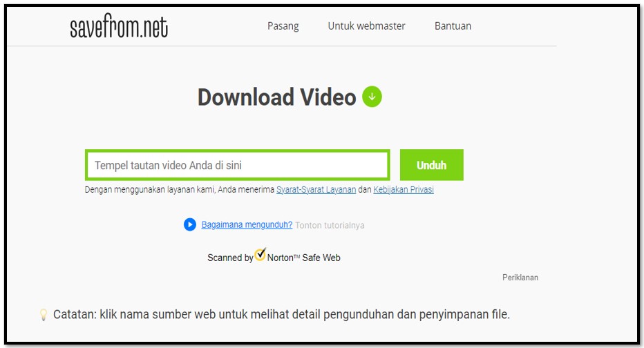Cara Download Video Bilibili Menggunakan Web SaveFrom.net