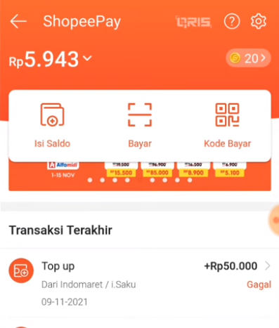 Cara Membatalkan Top Up Shopeepay