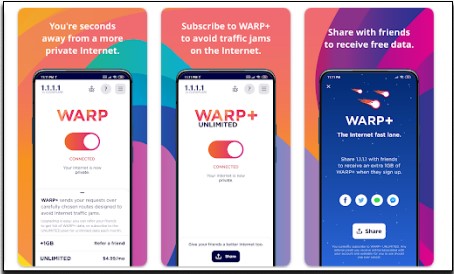 9. 1.1.1.1 + WARP Safer Internet