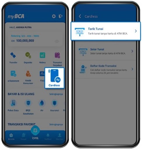 Ambil Uang Di ATM BCA Tanpa Kartu Melalui myBCA