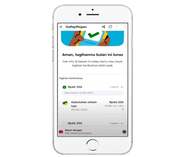 Cara Bayar Tagihan GoPay Pinjam di Aplikasi GoPay