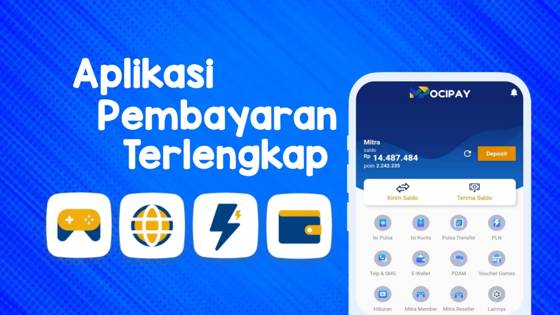 Beli Pulsa dan Paket Data Murah di Aplikasi Mocipay