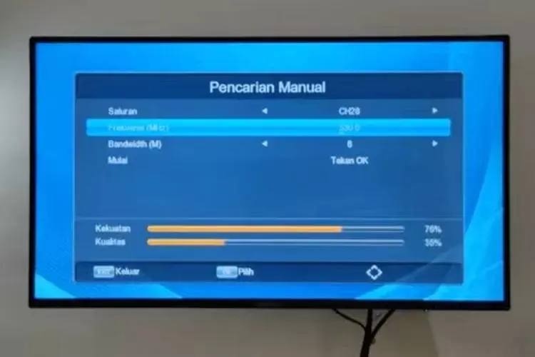 Cara Mencari Siaran TV Digital Secara Manual