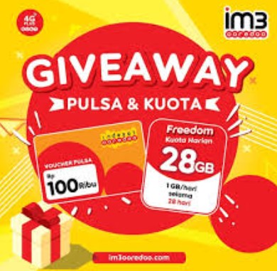 Cara Mendapatkan Kuota Gratis Indosat 100GB melalui event dan kontes