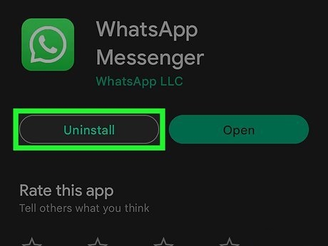 Uninstall Aplikasi WhatsApp