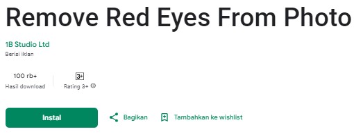 Menggunakan Aplikasi Remove Red Eyes