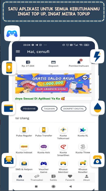 Aplikasi Mitra TopUp - Agen Pulsa Terlepngkap