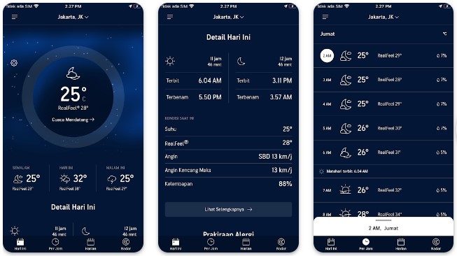 Aplikasi Pendukung Taxsee Driver/ AccuWeather