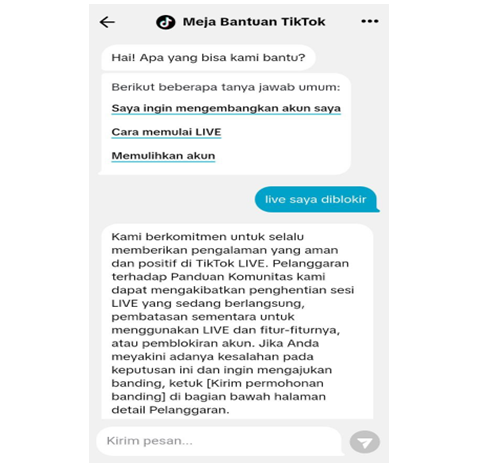 Cara Mengembalikan Live TikTok yang Diblokir