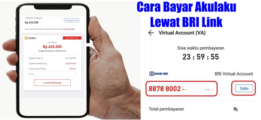 Cara bayar Akulaku Lewat BRI Link