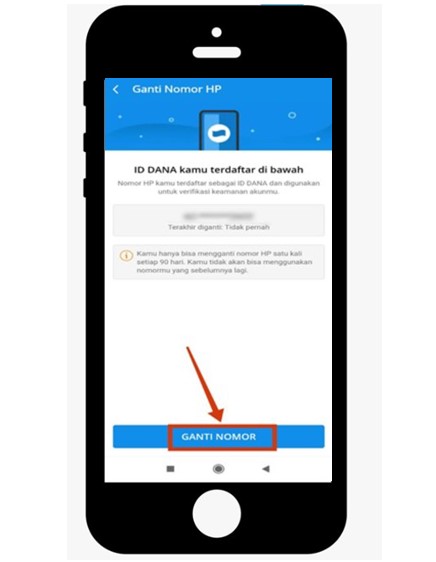 Cara mengganti nomor HP yang terdaftar di DANA