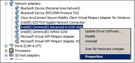 Mengubah Pengaturan Wireless Adapter WiFi