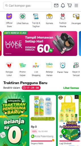 Pilih Produk 0 Rupiah Tokopedia