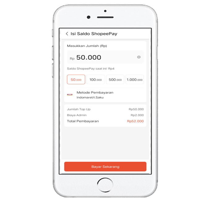 Cara Top Up ShopeePay di Indomaret