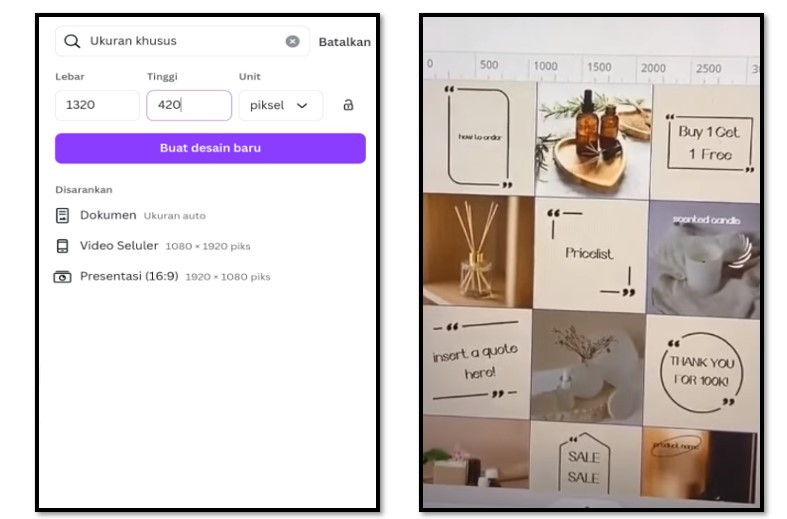 Cara membuat grid Instagram 12 kotak